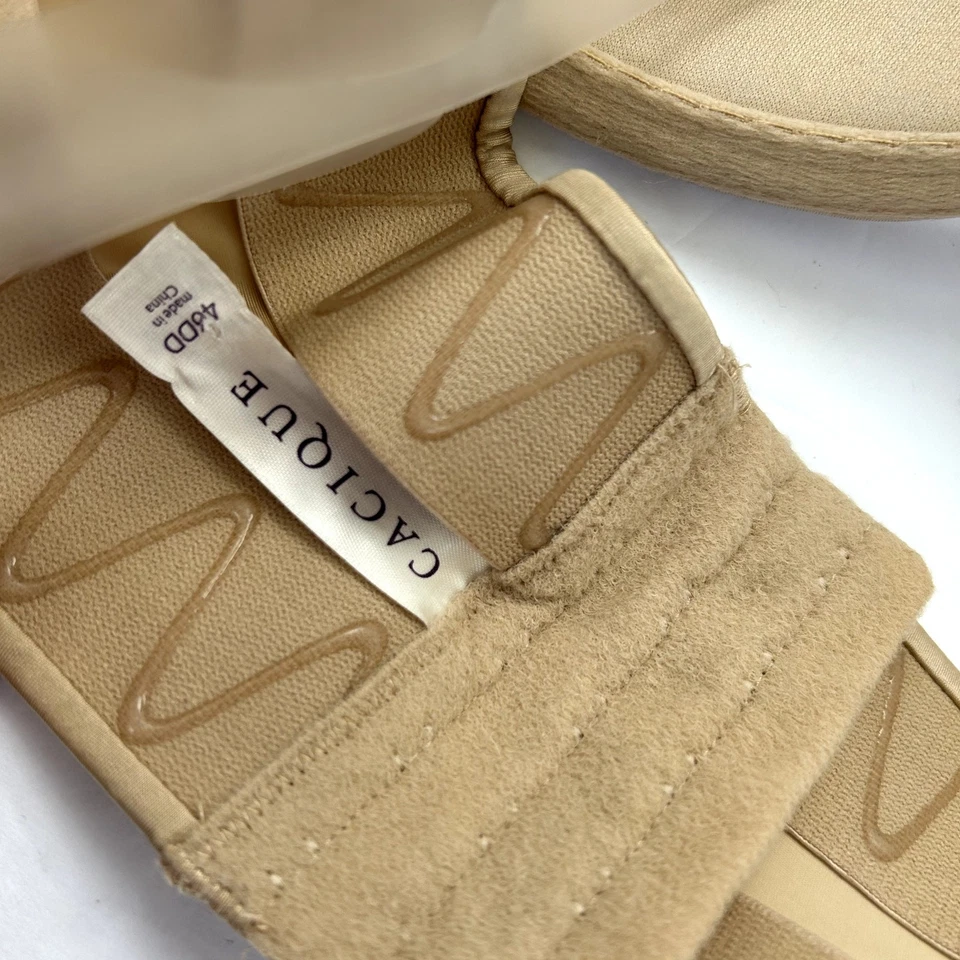 Sutiã Cacique Plus Size 46DD/E Tan Conversível Underwire Silicone Transparente Alça - Imagem 4 de 4