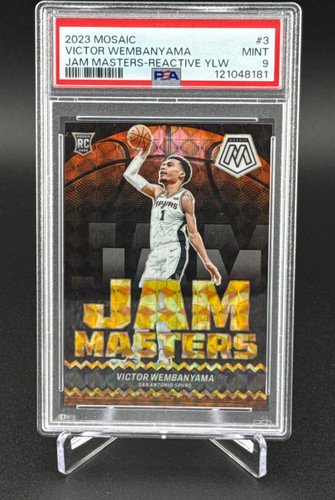 Victor Wembanyama Panini Jam Masters yellow/99 PSA 9