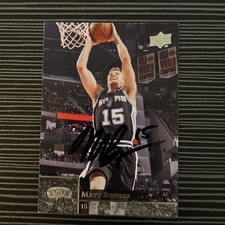 MATT BONNER SAN ANTONIO SPURS Signed Autographed 2009 UDC NBA BASKETBALL CARD