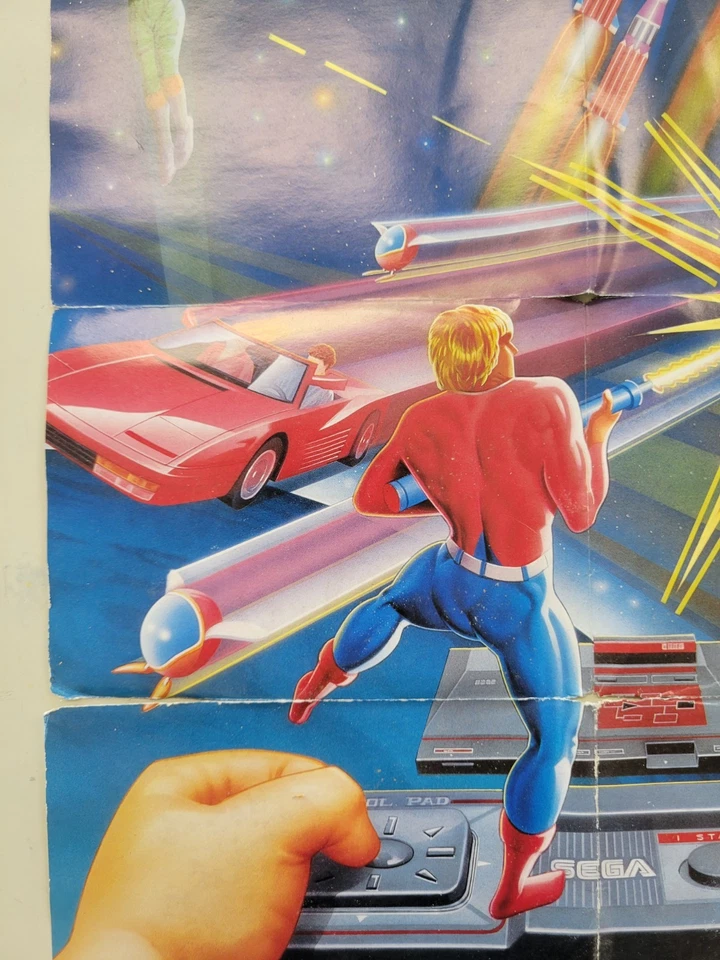 Sega Poster Master System Software Take Hold of adventure Authentic Retro Vtg - Image 2 of 4