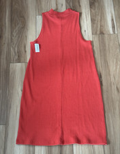 Old Navy Women's XL Orange Mock Neck Shift Dress Knee-Length Stretch Knit Solid