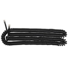 25FT Black Telephone Cords for Landline PhonesCoiled Length 3FT 1 Pack RJ9 Li...