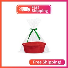 Pro Goleem Small Woven Basket with Gift Bags and Ribbons Durable Baskets for Gif