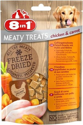 8in1 Meaty Treats mit Huhn & Karotte 50 g  Hundefutter