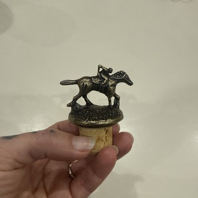 GENUINE Blanton s Bourbon Jockey Rider Bottle Stopper Cork Topper Letter ''O 