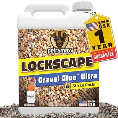 Lockscape Sticky Rock Glue - Non-Toxic Gravel Adhesive for Landscaping