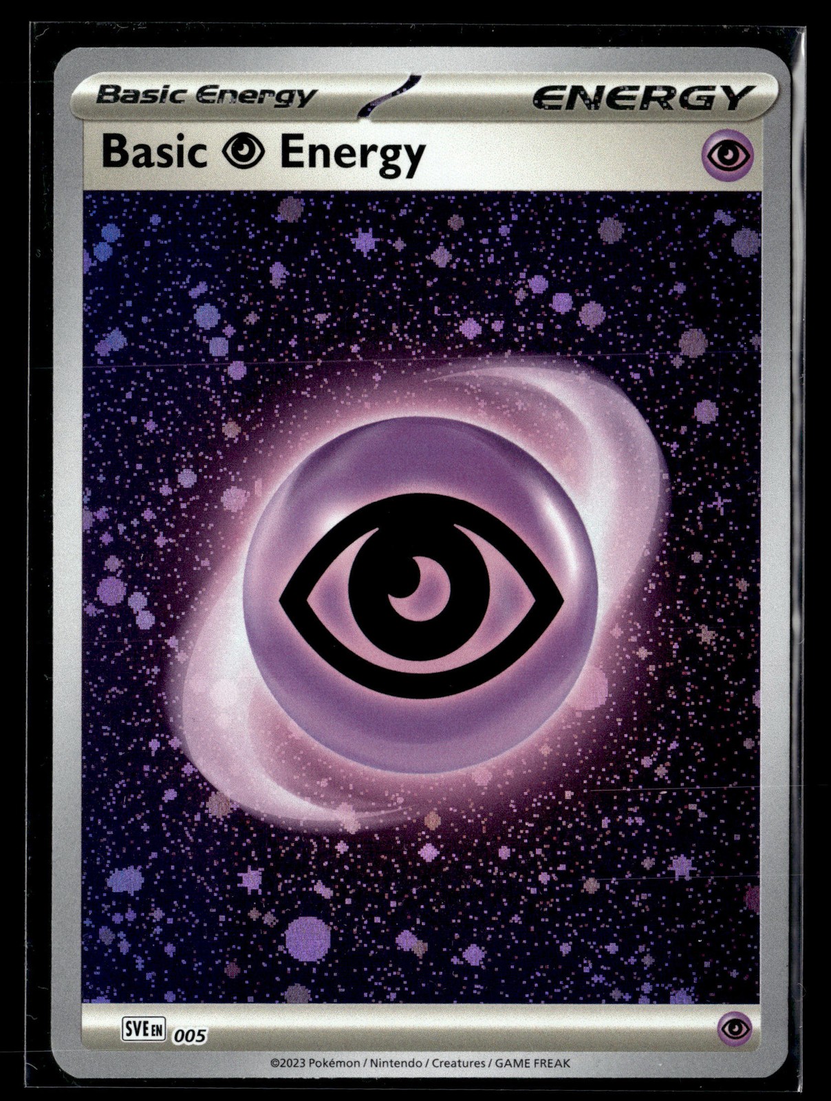 Pokemon SVE: Scarlet & Violet Energies #005 Basic Psychic Energy (Cosmos Holo)