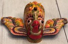 Vintage  Fortunoff  Mal Gurulu Raksha Mask Handmade Original Tag