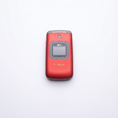 LG Flip Phone T Mobile Red Clamshell Camera Basic Cellular Compact Feature Phone