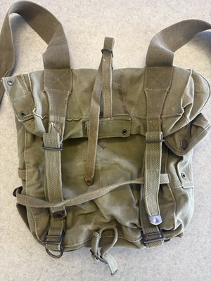 #ad #ad WW2 Era Authentic US Military M1945 Upper Combat Field Pack Backpack $35.00