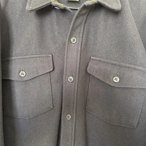 VTG Codet Wool Jacket Mens L Navy Blue Button Up Shirt Jacket Workwear USA image 5