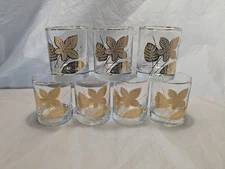 Libbey Gold Leaf Highball Bar Barware Glasses Drinks Shots Cocktail High Ball