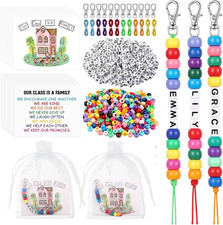 24 Sets Back to School Keychain Making Kit DIY Key Chain Crafts