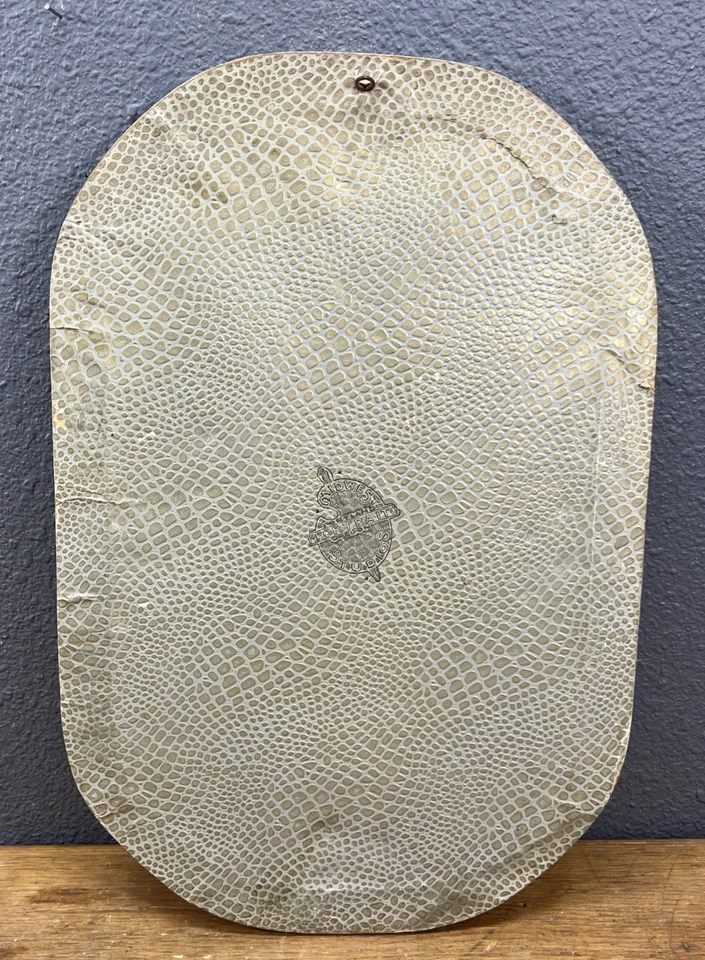 Antiguo marco curvo convexo burbuja vidrio madera dorada foto a color niño joven Foto 4 de 4