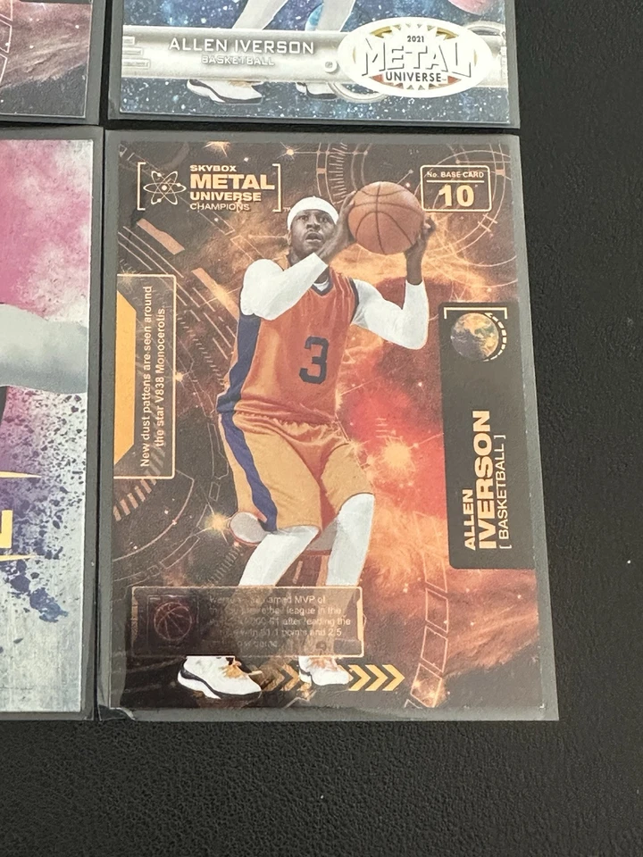 2021 SKYBOX METAL UNIVERSE CHAMPIONS Lot ALLEN IVERSON S-2, RB-2, #10 - Image 4 of 4