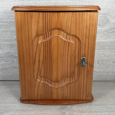 Vintage Kiefer Hängeschrank klein abschließbar Medizin Schlüssel Aufbewahrung Schrank mit Schlüssel