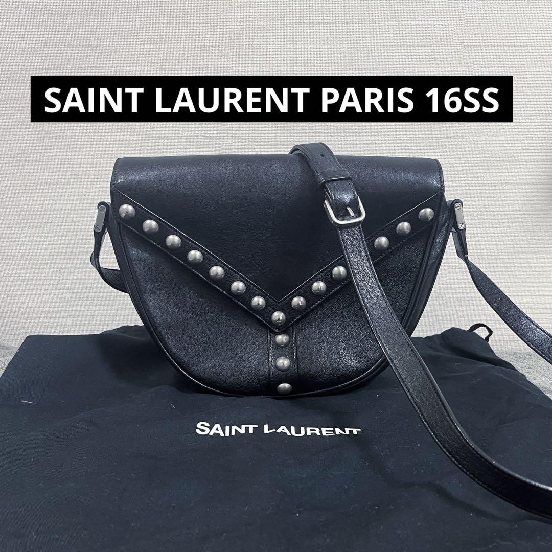 Saint Laurent Paris 16Ss Y Studded Leather Shoulder Bag