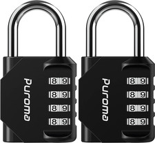 2 Pack Combination Lock 4 Digit Padlock for School Gym Locker, Sports Locker, Fe