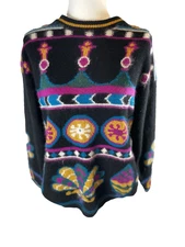 Rabbit Hair Lamb Wool Pullover VTG Rafaella Angora Sweater Women’s size L Jumper