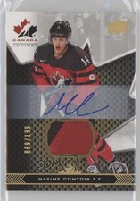 2018 Upper Deck Team Canada Juniors Premium Swatch /199 Maxime Comtois Auto au7