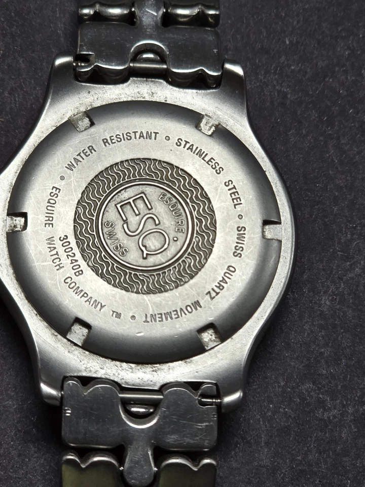 Movado Swiss Esq Морская Рыба Дата Циферблат.Атласный и Высокий Полированный Лента. - Изображение 4 из 4