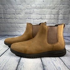 Cole Haan Grand Plus Chelsea Nubuck Leather Boots Lumber Java C38789 Mens 12 M