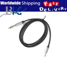 5FT 3.5mm to 6.35mm Adapter Aux Cable For Mixer Amplifier CD Player Speaker Cord