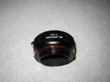 K&F Concept PRO NIK-E  (Nikon F-Sony E) adapter.... Nikon F lens to Sony E body.
