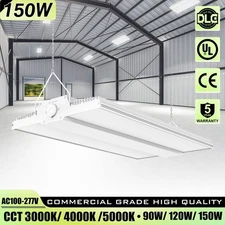 Commercial Linear LED High Bay Light 150W Adjustable CCT Warehouse Shop Lighting