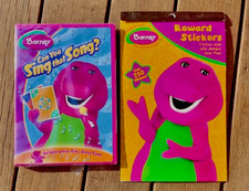 Rare Vintage 2005 BARNEY Reward Stickers Book  New CAN YOU SING THAT SONG DVD