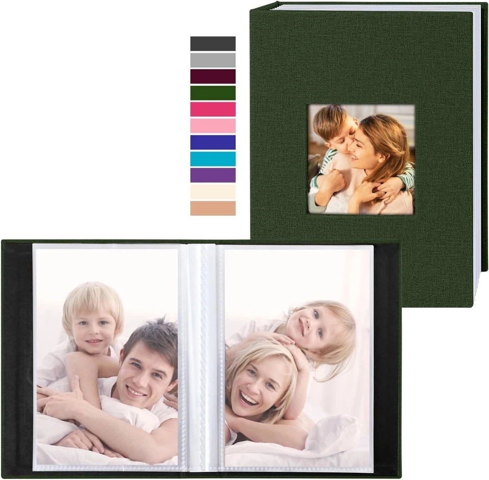 Juego de 2 elegantes álbumes de fotos de lino - perfectos para guardar recuerdos de niños de forma segura Foto 3 de 4