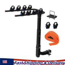 4 Bike Rack Hitch Mount Folding Swing Down Bicycle Carrier Car Truck SUV