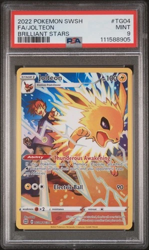 Jolteon TG04 PSA 9 Mint Holo Full Art Brilliant Stars Pokemon Card ⚡️🔥