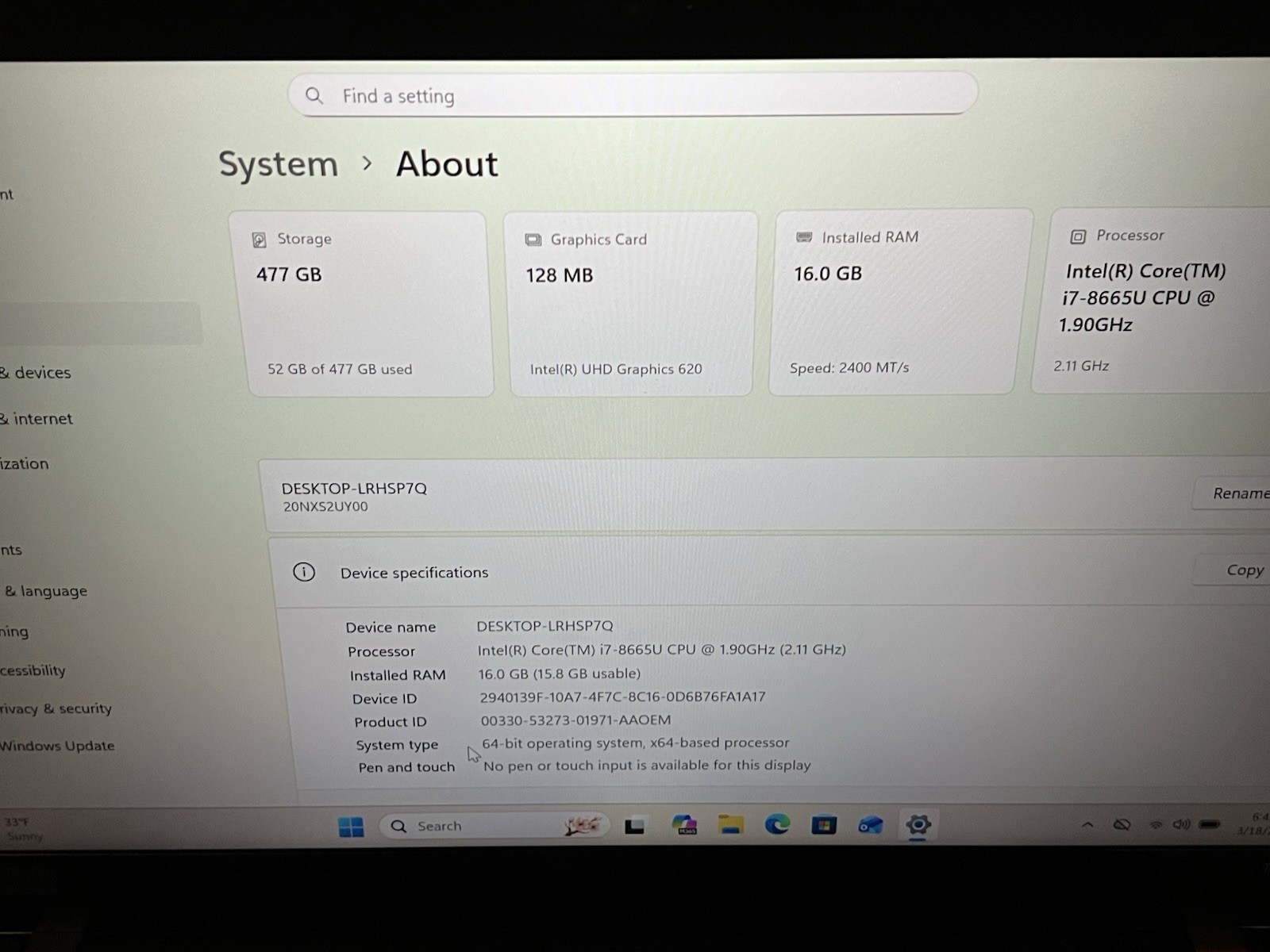 Lenovo ThinkPad T490s, 14-Inch Laptop, with Intel Core i7 8th Gen., 512 GB SSD (Solid State Drive), Windows 11 Pro