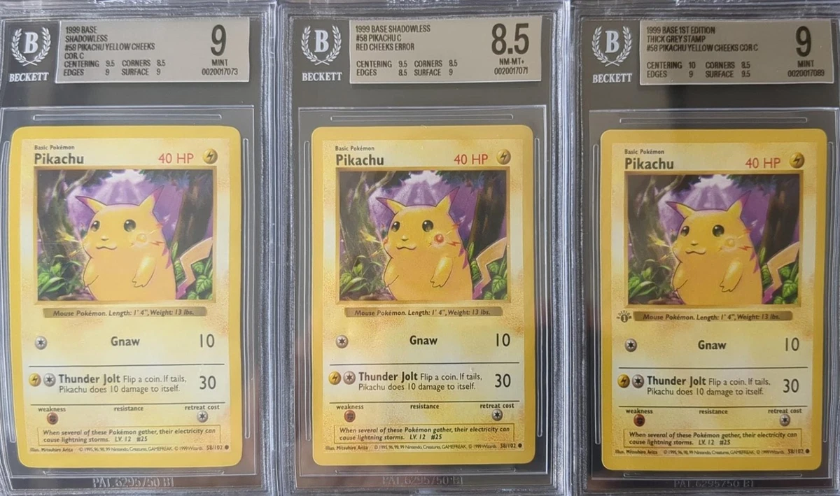 Pikachu Pokémon TCG Individual Trading Card Games Base Set in