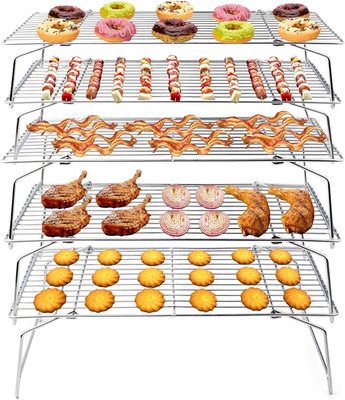 Cooling Rack, 5-Tiers Stainless Steel Baking Cooling Wire Rack for Baking Roasti