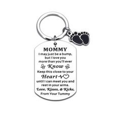 New Mom Gifts for Mothers Day Keychain Women Mother Mommy Small, Sliver