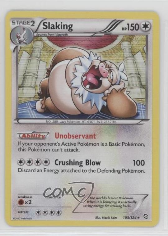 Slaking Pokémon Black & White Dragons Exalted #103