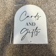 8x10 Table Sign - Cards and Gifts for Wedding Reception with Stand