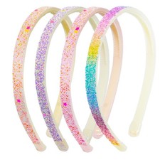 enop 4PCS Glitter Sparkly Girls Headbands Cute Non-Slip Toddler Hairbands Spa...