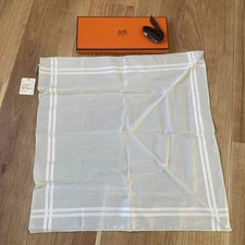 Hermes Mouchoir Cotton Handkerchief Vert dEau...