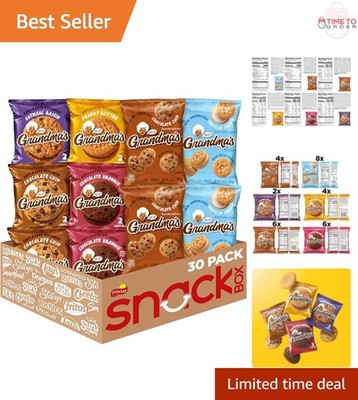 Grandma's Cookies Variety Pack 30 Count Snack Assortment Perfect for On-the-Go