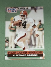 Webster Slaughter 1991 Pro Set Cleveland Browns #125b AA587
