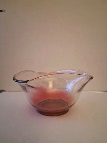 Vintage Anchor Hocking Cranberry Pink Glass Chip/Dip Bowl **DIP ONLY BOWL**