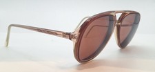 Vintage 10922 Brown Translucent Pilot Sunglasses FRAMES ONLY Hong Kong