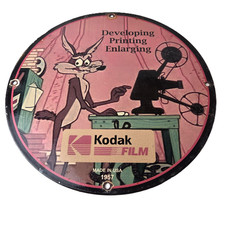 Vintage Kodak Camera Sign - Photos Film Gas Pump Porcelain Sign