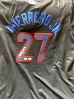 Vladimir Guerrero Jr. Autographed Authentic Toronto Blue Jays Nike Jersey.