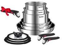 Tefal Ingenio Emotion Topfset 12-TEILIG, TÖPfe, Pfannen, Glasdeckeln, Griffe