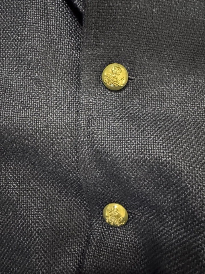 Мужской блейзер Polo Ralph Lauren темно-синий 100% лен размер 48R - Изображение 2 из 4