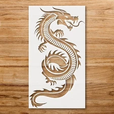 Chinese Dragon Wall Art Stencil for Cultural Home Decor - StencilAir